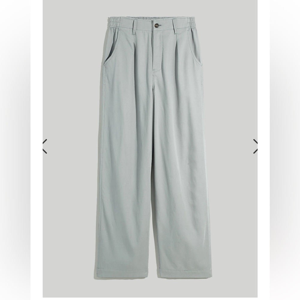 Madewell Petite Neale Straight leg pant in drapeweave size 8P overcast